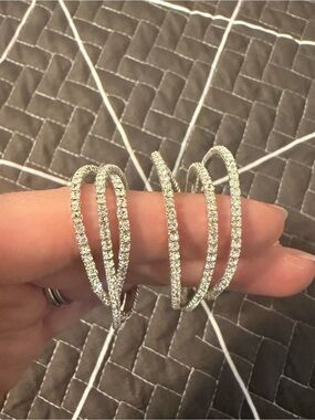 Vieste Silver Rhinestone Cable Wraps - 2 Pack